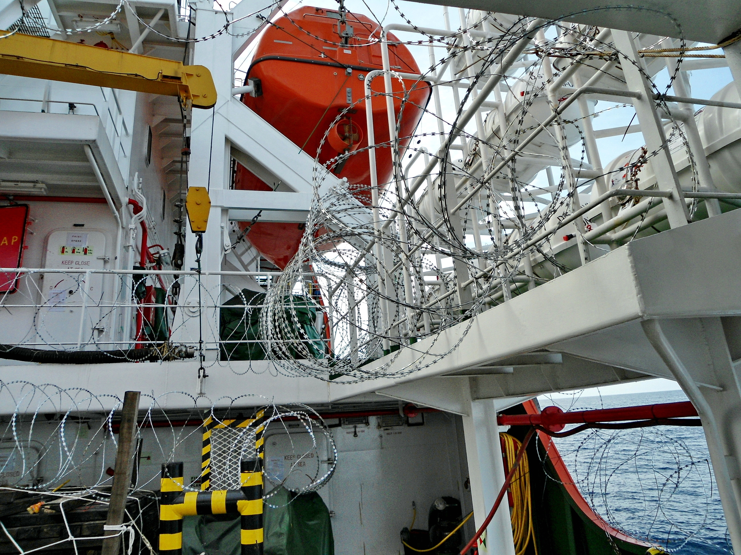 DSV AVIANNA ANTI-PIRACY MEASURES ON DECK